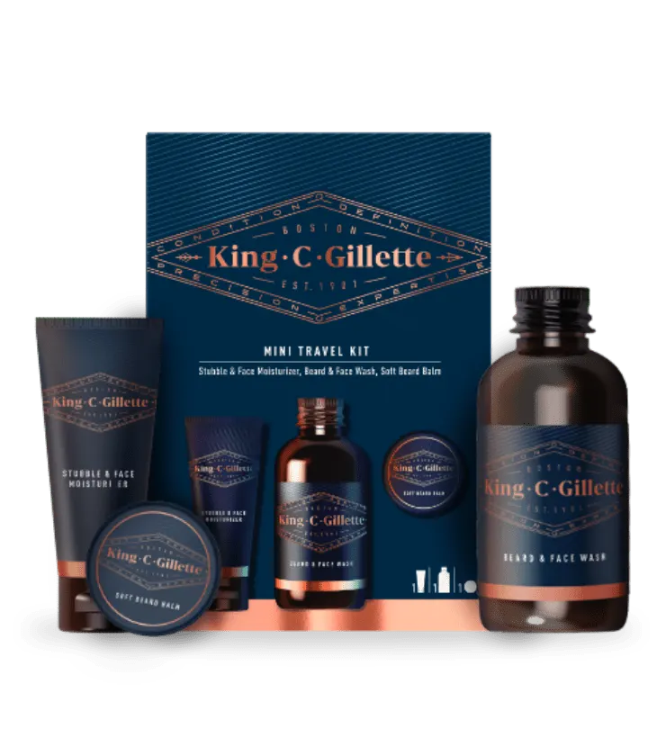 Kit de presente de Natal King C. Gillette Beard Care