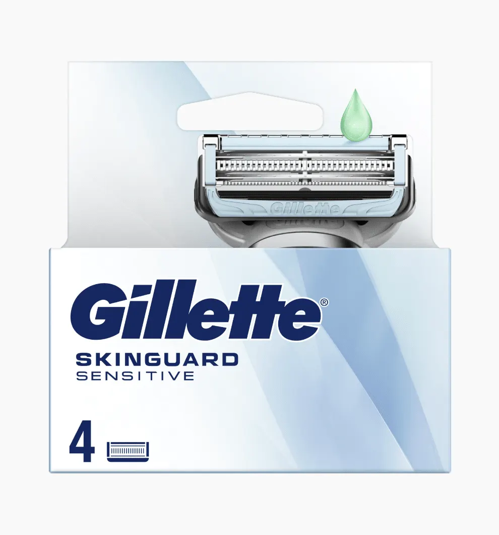 Ανδρικές λεπίδες ξυρίσματος Gillette Skinguard με 4 τεμ φυσίγγια