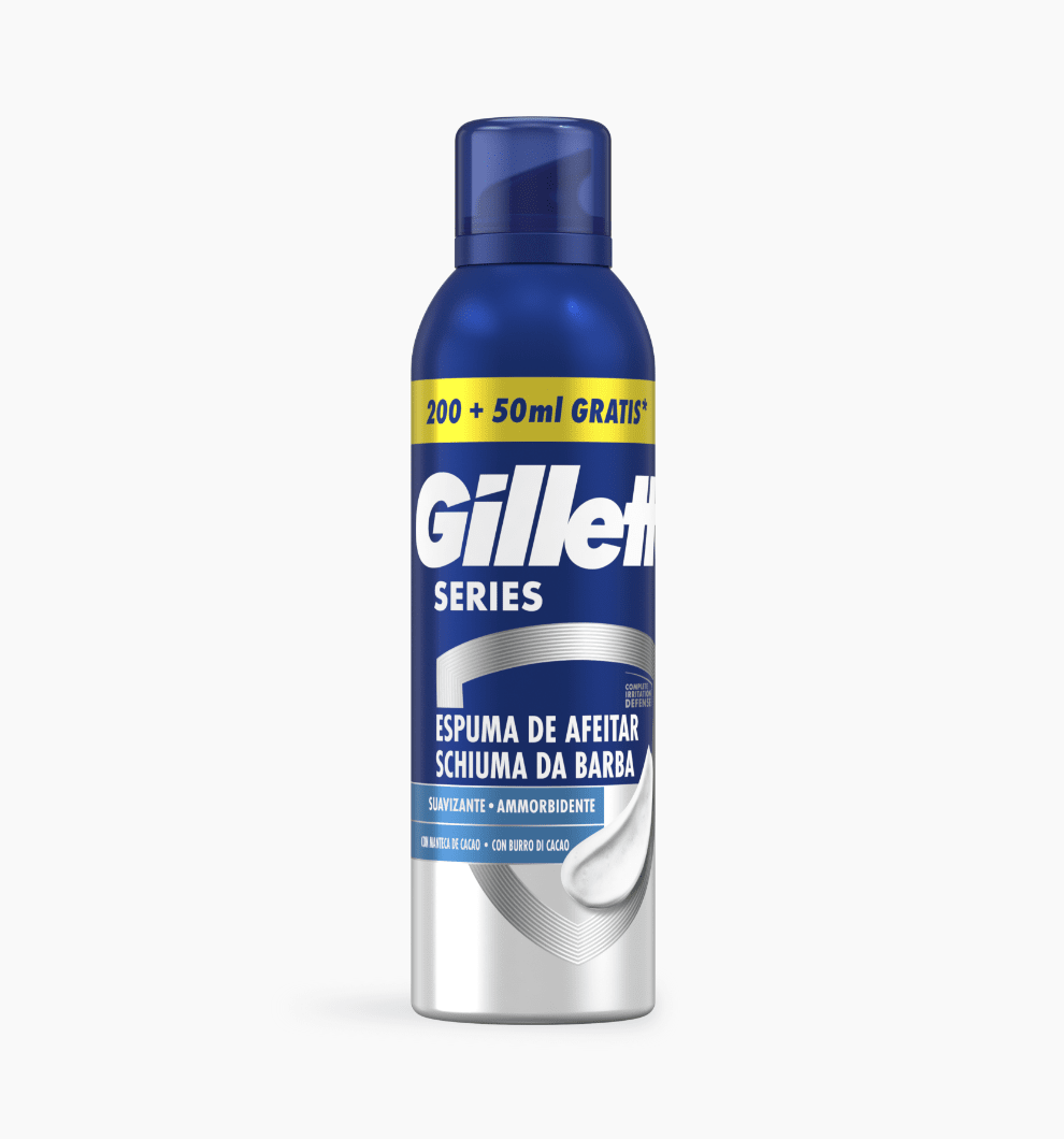 Gillette Series Espuma De Barbear Condicionadora Com Manteiga De Cacau, 250ml