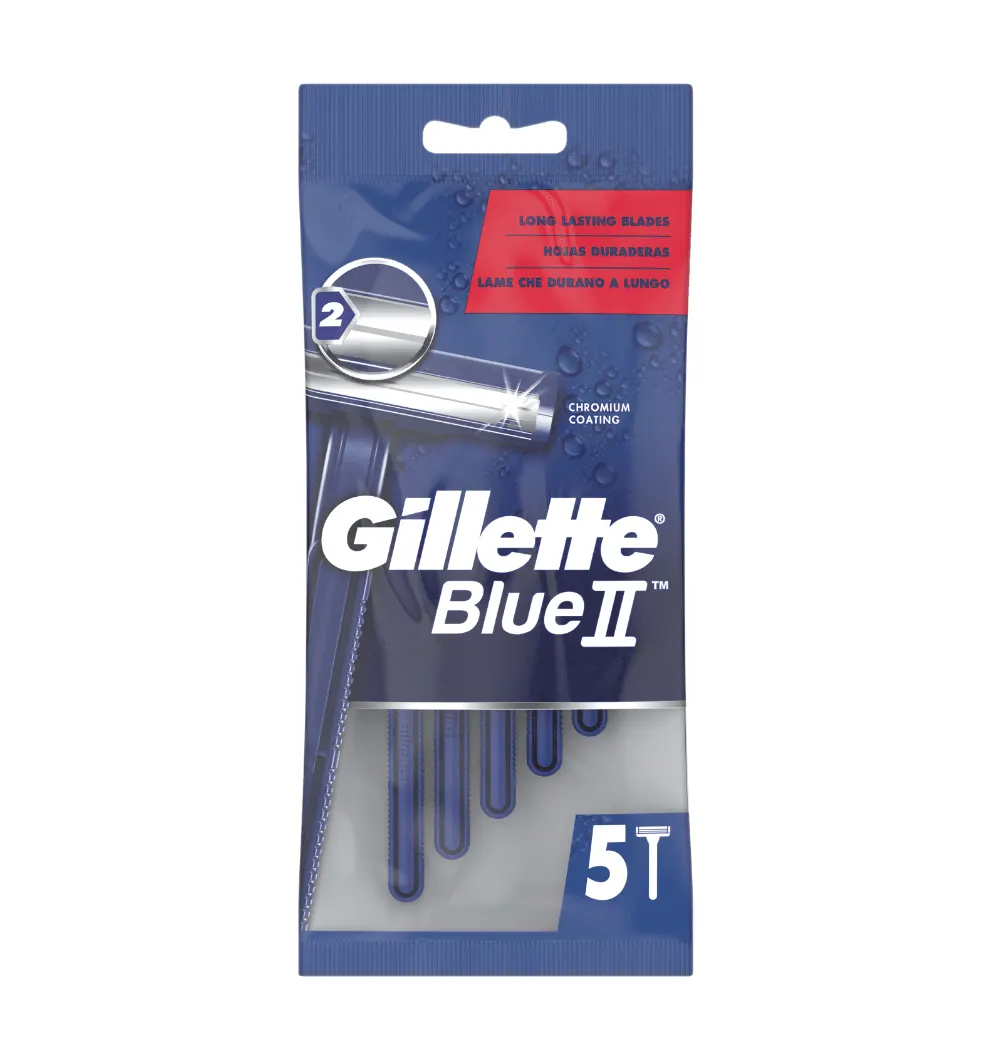 Ανδρικό ξυραφάκι μιας χρήσης Gillette BlueII - συσκευασία 5 φυσιγγίων
