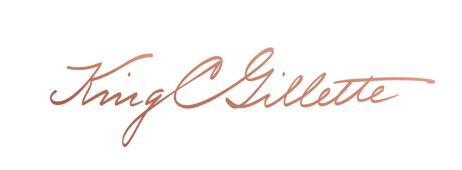 King C Gillette handtekening