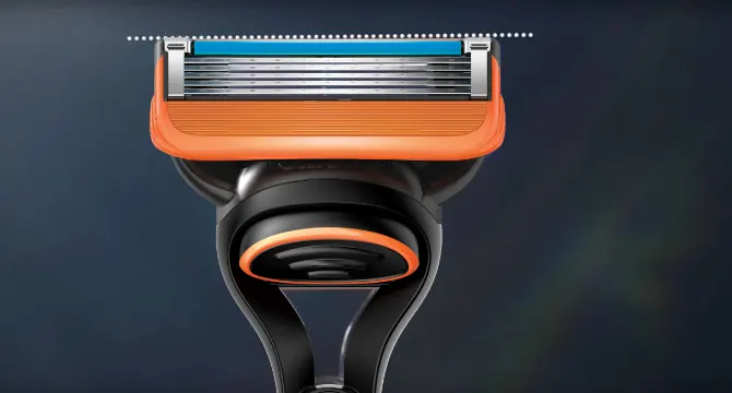 Los cabezales Gillette Fusion cuentan con una sola cuchilla integrada en la parte posterior de la cabeza