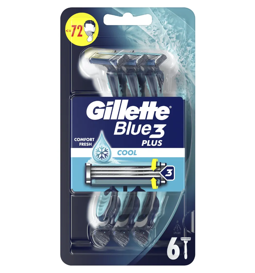 Gillette Blue3 Plus Cool Ξυραφάκια Μιας Χρήσης, 6 τεμάχια