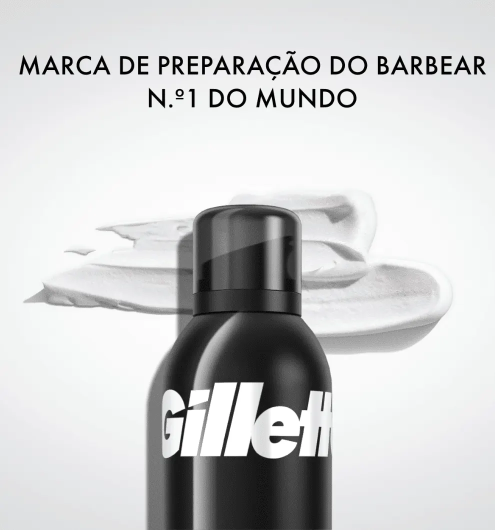Gillette Classic Espuma De Barbear Fragrância Original, 200ml