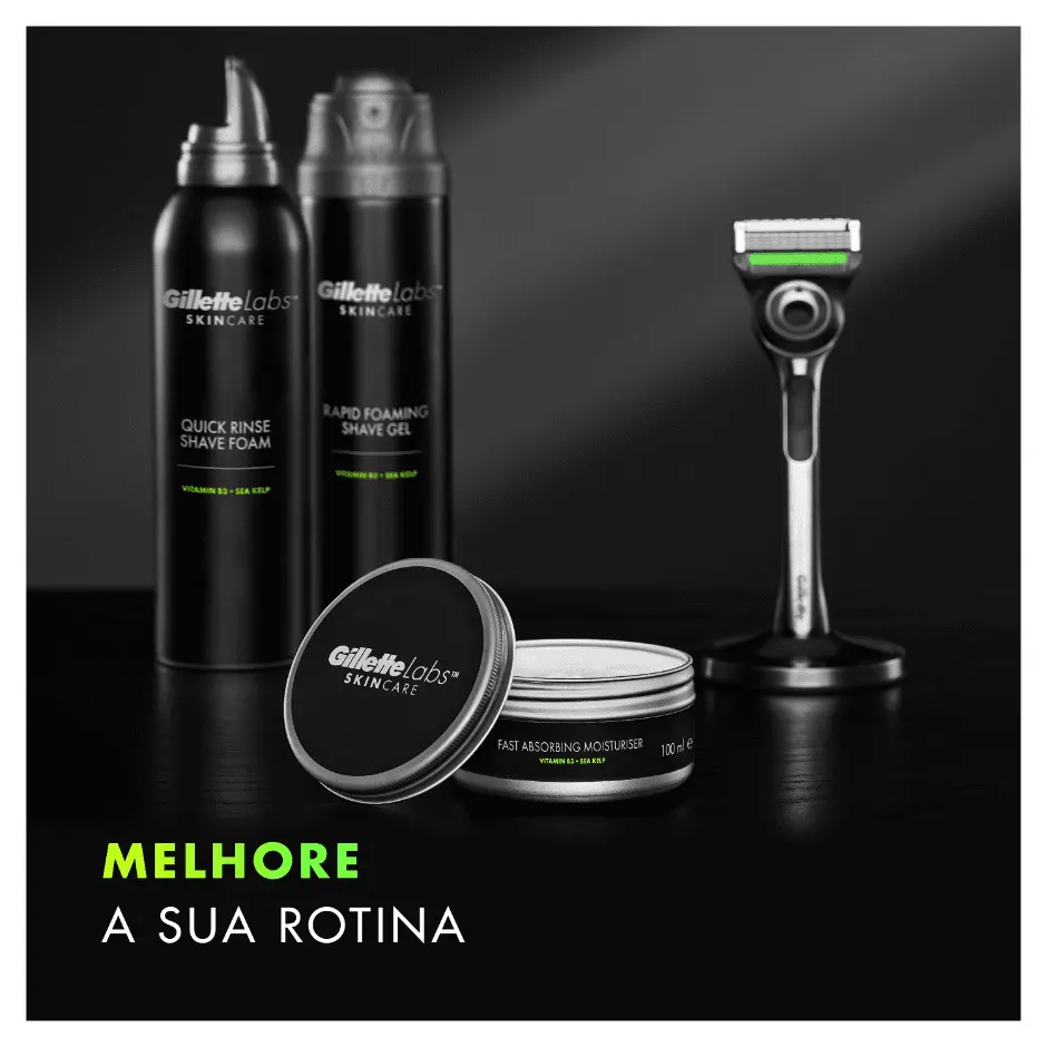 Melhore a Sua Rotina com Kit de barbear Gillette Labs