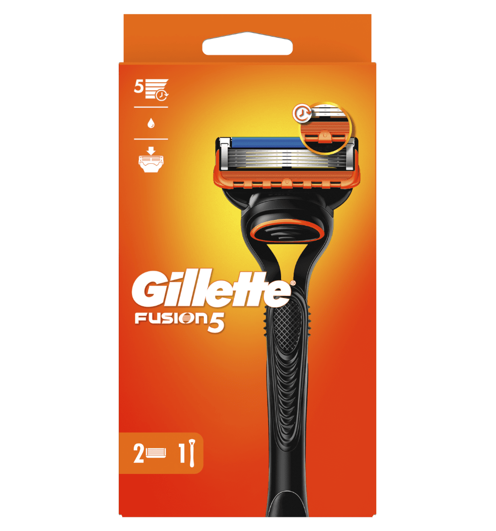 Χειροκίνητο ξυραφάκι Gillette Fusion για άντρες + Πακέτο 2 s (Cartridge)