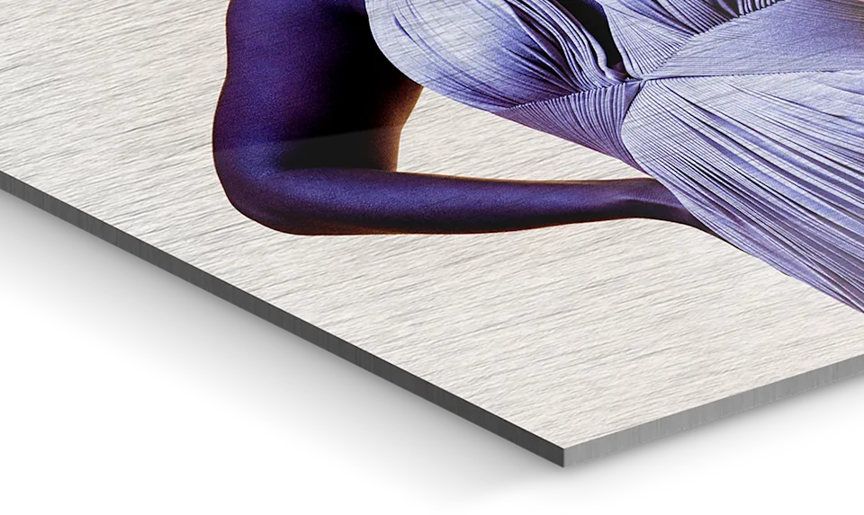 Close up of a dancing woman on an HD Metal Print.