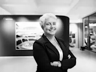 Black-and-white photo of Petra Felgen, CEO of WhiteWall.