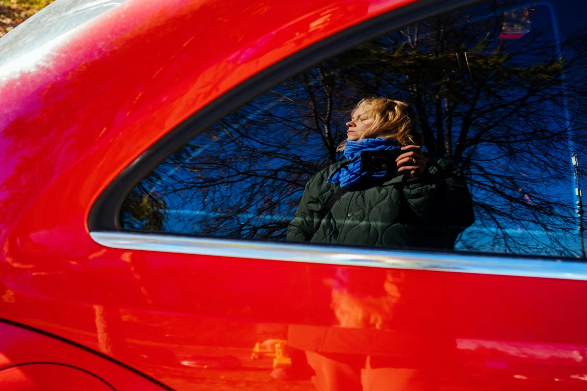 car reflection.