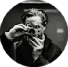 Black and white self portrait of photographer Ruediger Glatz