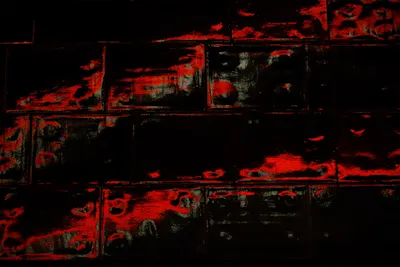 Black and red art.