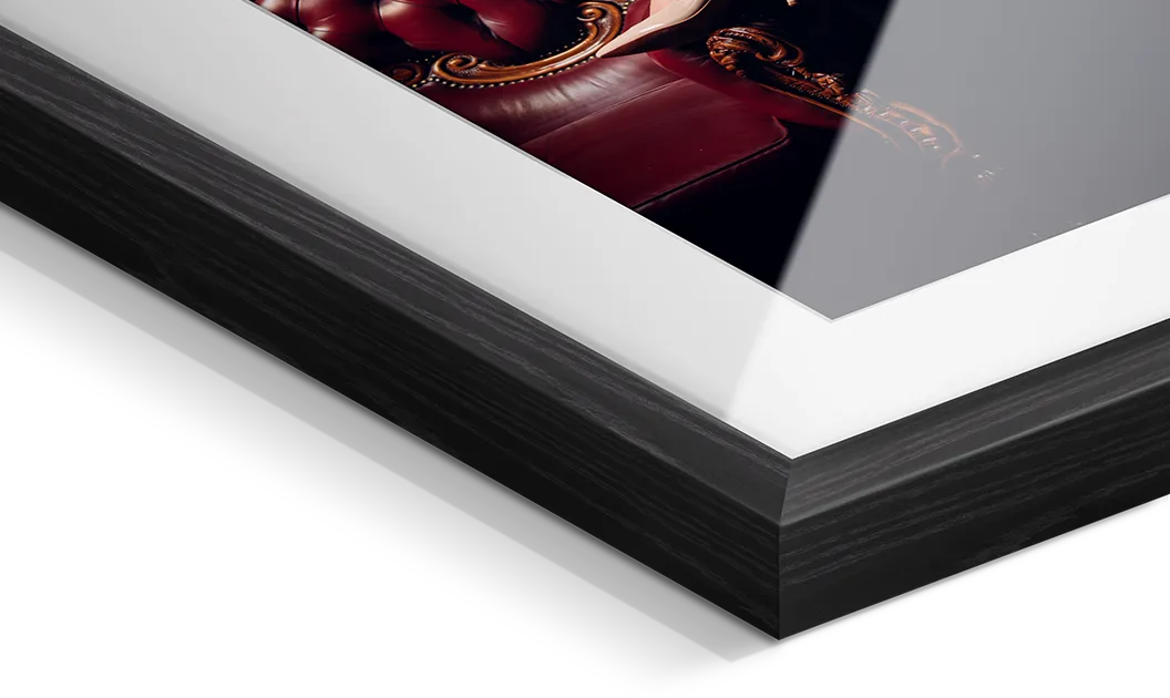 Cadre Photo Avec Passe-Partout Super Blanc Cadre Photo Mural Pour Image 22x64 / 22 X 64 Cm Cadre Noir, 2 Cm De Largeur, Cadre En Bois