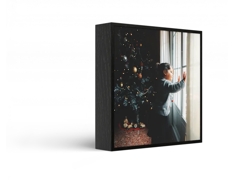 Standing ArtBox with frame color Black oak against a white background.