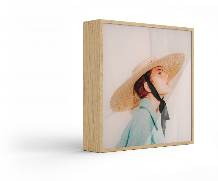 Standing ArtBox with glossy acrylic surface against a white background.