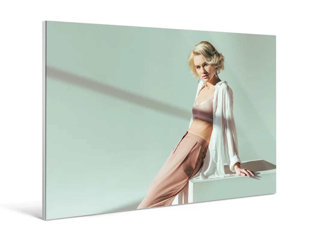 Acrylic Print With Slimline Case Portrait of a woman on an Acrylic Print With Slimline Case.