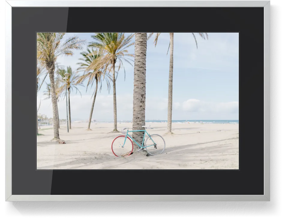 silver alu magnet frame with black passepartout option