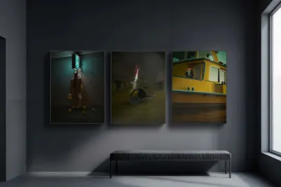 three-piece trilogy of lioght series by Nils Riedweg.