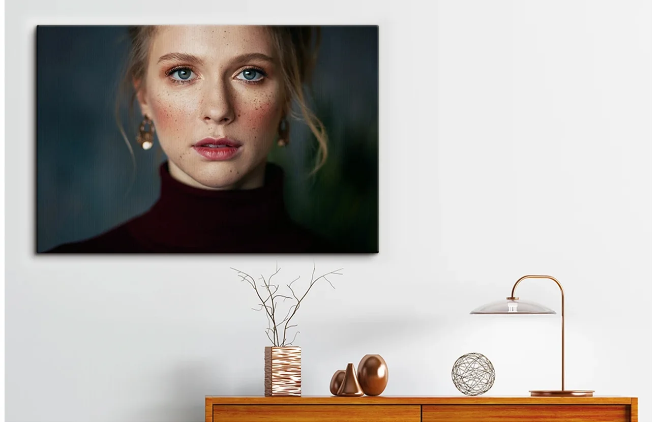 A canvas print hanging on the wall.