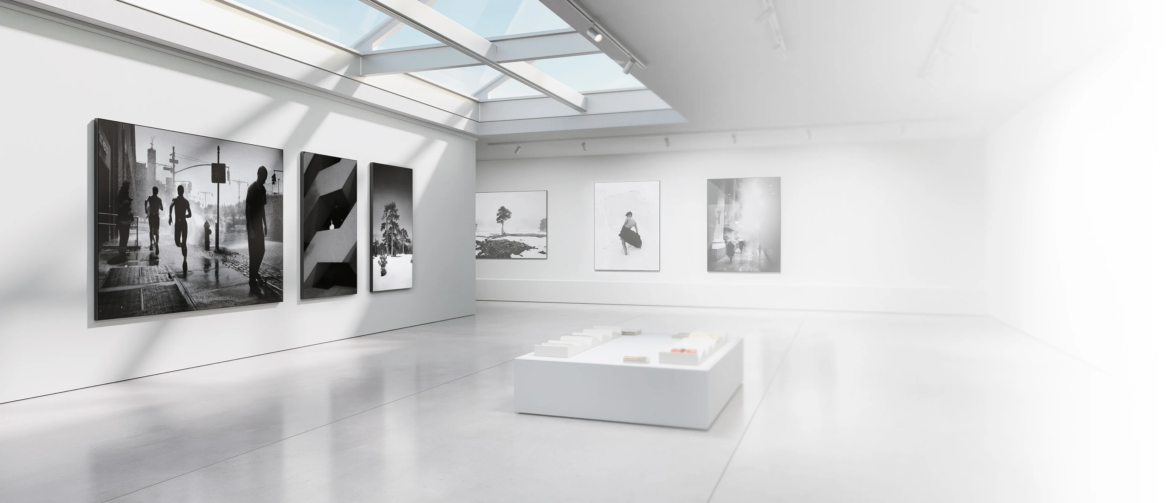 inside view of a photo exhibition