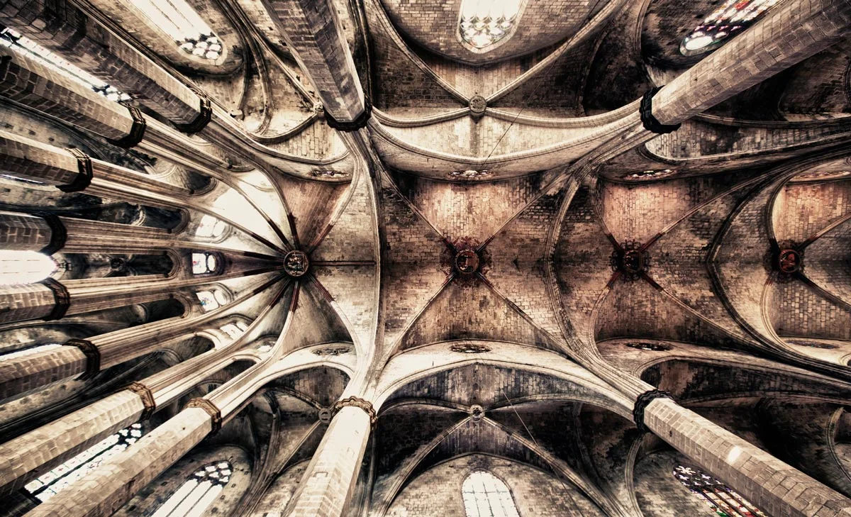 ceiling of a church.