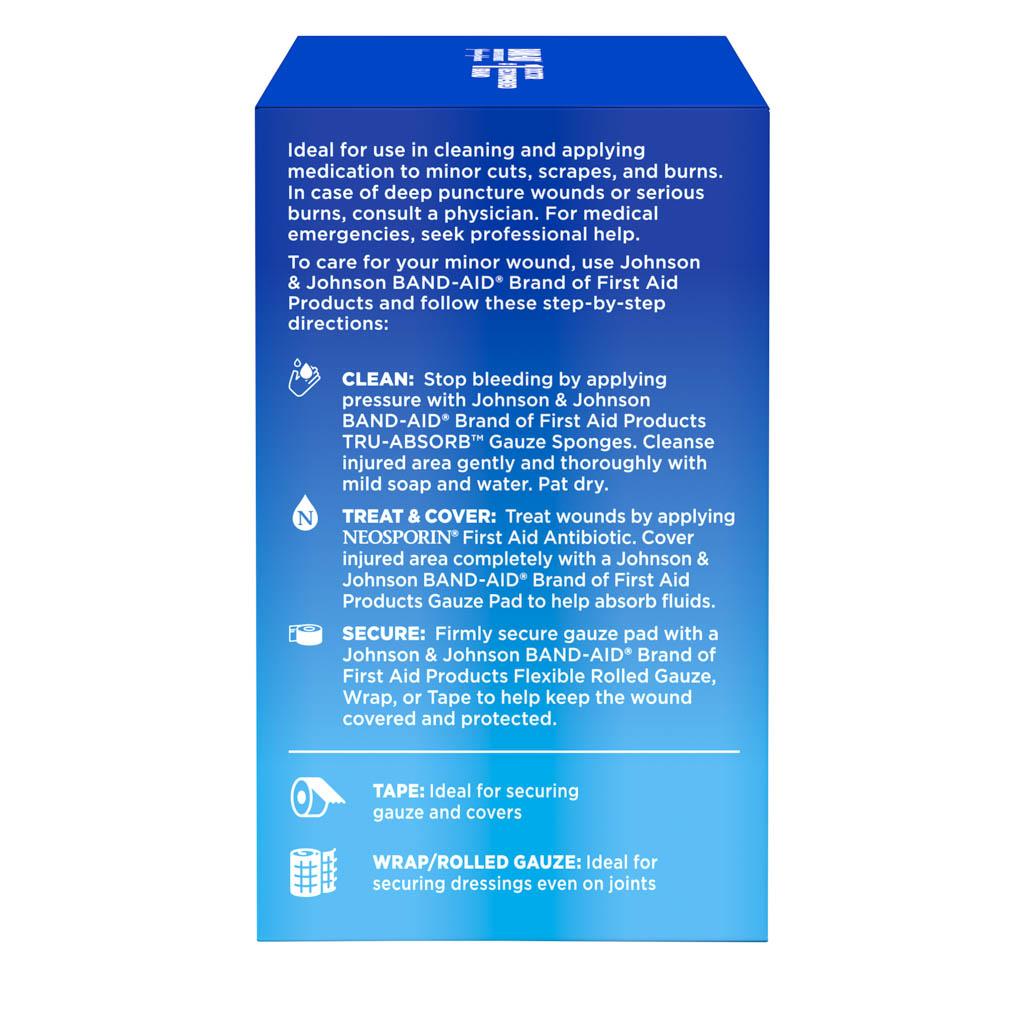 BAND-AID® Brand TRU-ABSORB™ Gauze Sponges package side 1