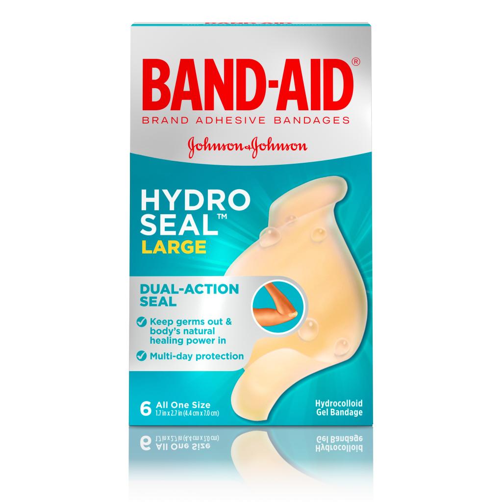 Band-Aid Hydro Seal® Large Hydrocolloid Bandages 6-pack, front of pack