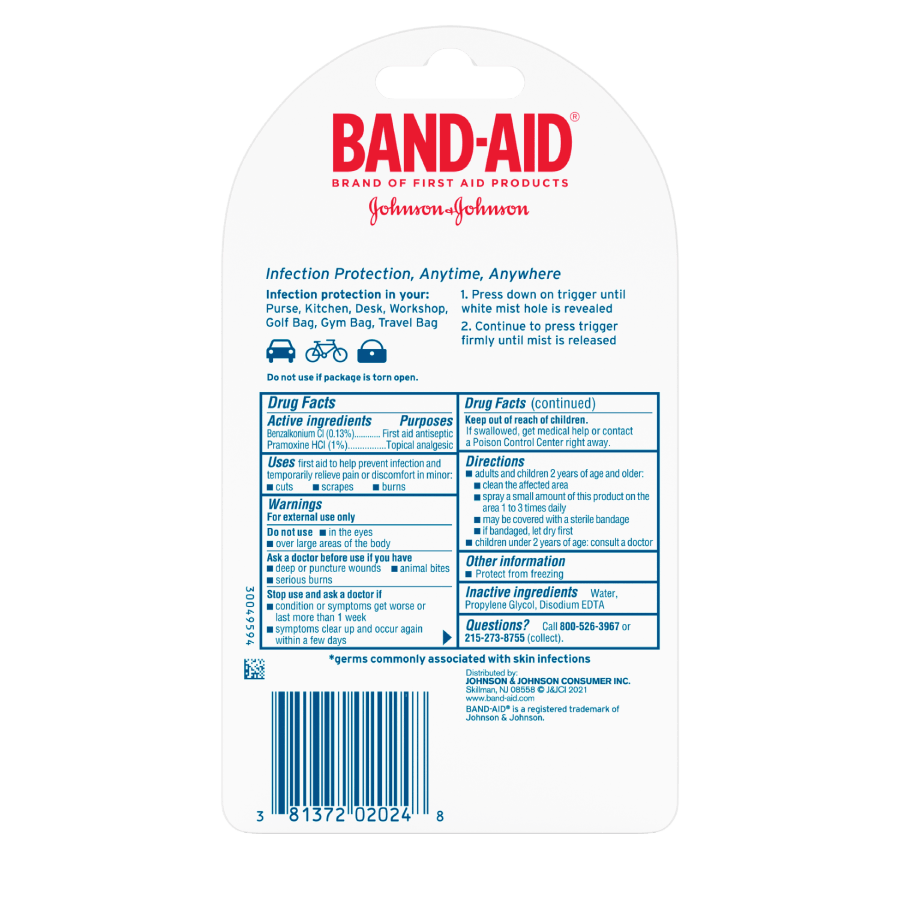 BAND-AID® Brand Antiseptic Cleansing Liquid To Go Spray image 4