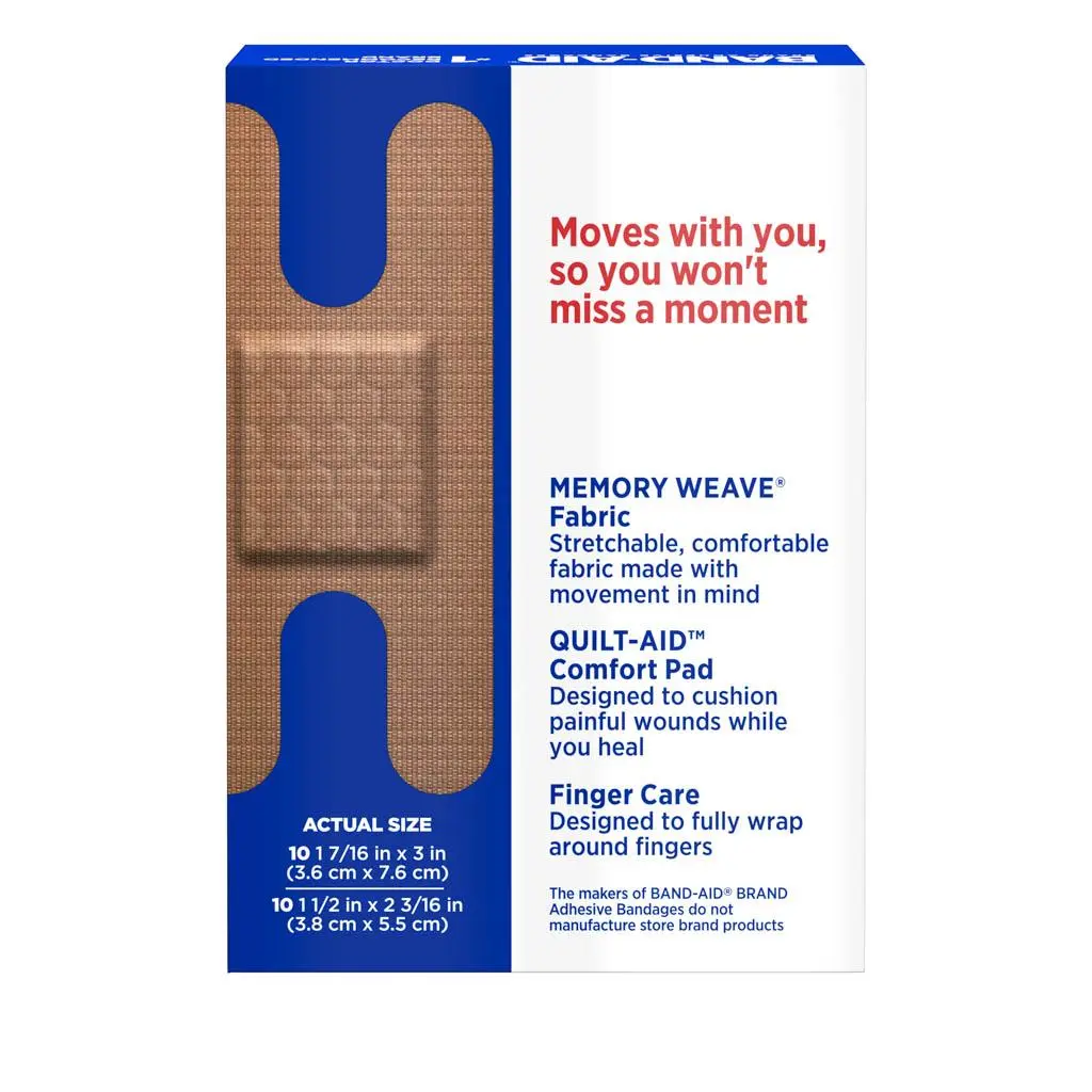 BAND-AID® Brand Flexible Fabric Bandages Knuckle & Fingertip image 3