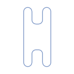 Illustration of a bandage shaped for fingers and knuckles, suitable for cuts and scrapes on finger and toe knuckles.