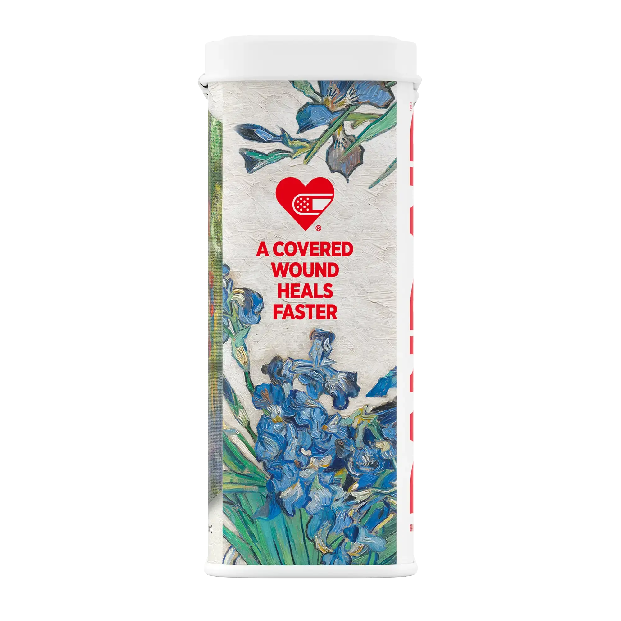 Left Side pack shot of BAND-AID® Brand Adhesive Bandages, Paintings by Monet, Redon & Van Gogh, Assorted 50 ct