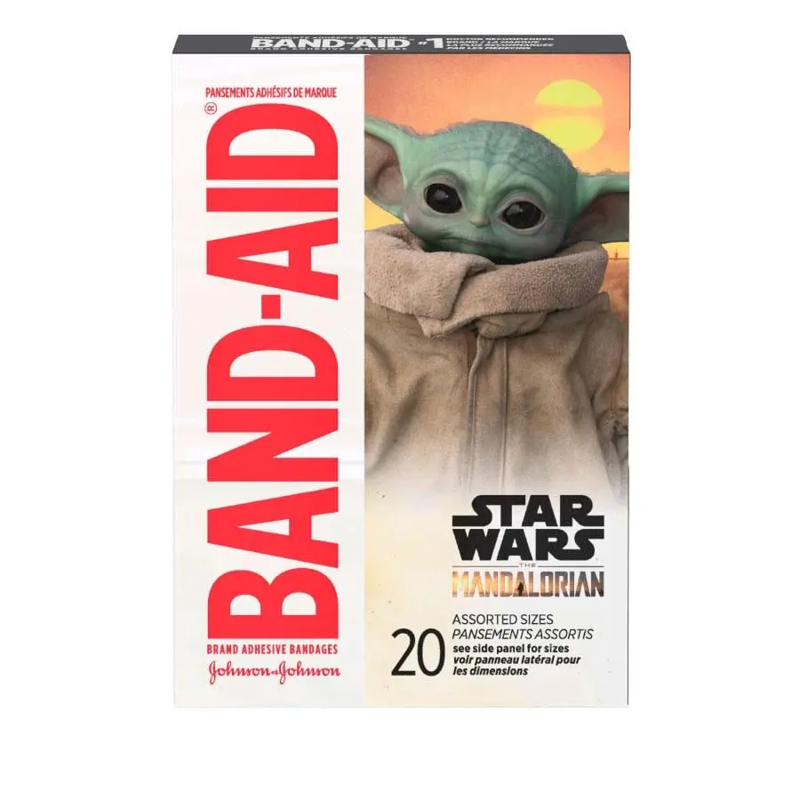 BAND-AID® Brand The Mandalorian Baby Yoda Bandages, 20ct Front of Pack