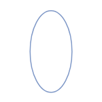 Illustration of an oval shape representing different sizes of adhesive bandages, suitable for blisters, burns, and minor injuries needing cushion for comfort.