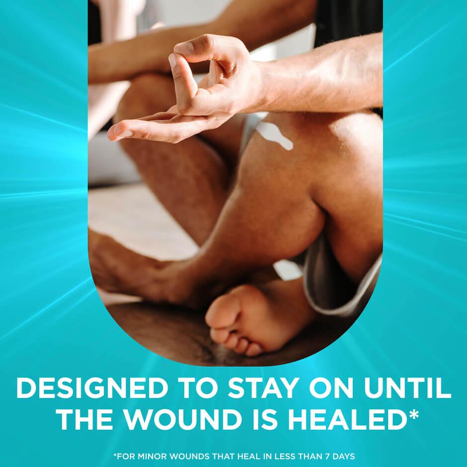 Band-Aid Hydro Seal® Hydrocolloid Bandages are designed to stay on until your wound is healed