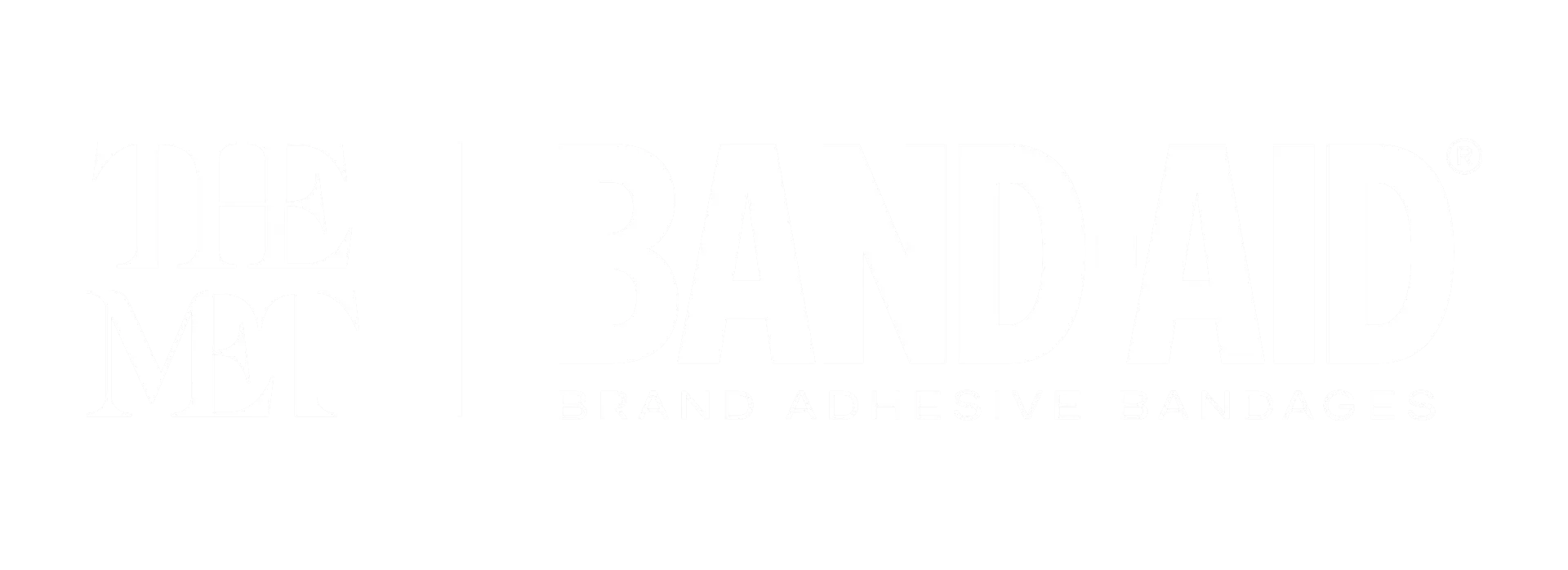 Logo featuring 'THE MET' and 'BAND-AID® Brand' adhesive bandages in white text on a transparent background.