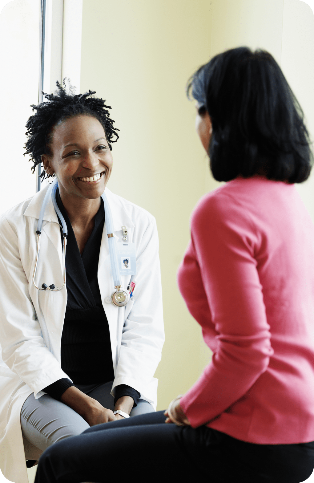 Doctor speaking to a patient.