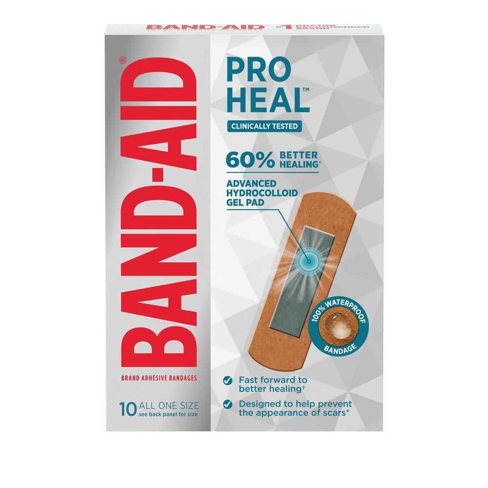 BAND-AID® Brand Pro Heal™ Adhesive Bandages All One Size 10 count package