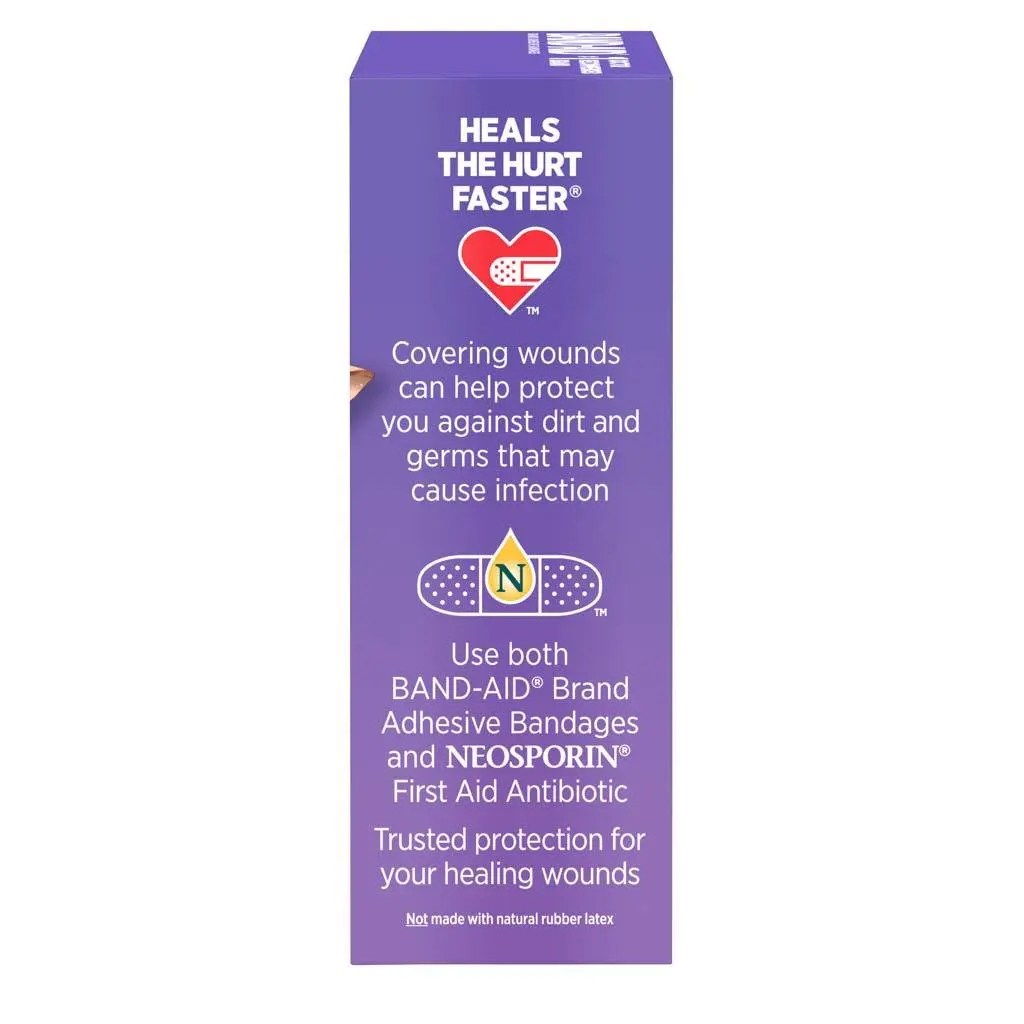 BAND-AID® Brand CUSHION-CARE™ SPORT STRIP® Bandages package side 1