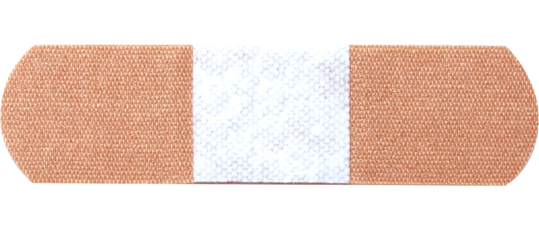 Flexible fabric bandage with QUILT-AID® Comfort Pad
