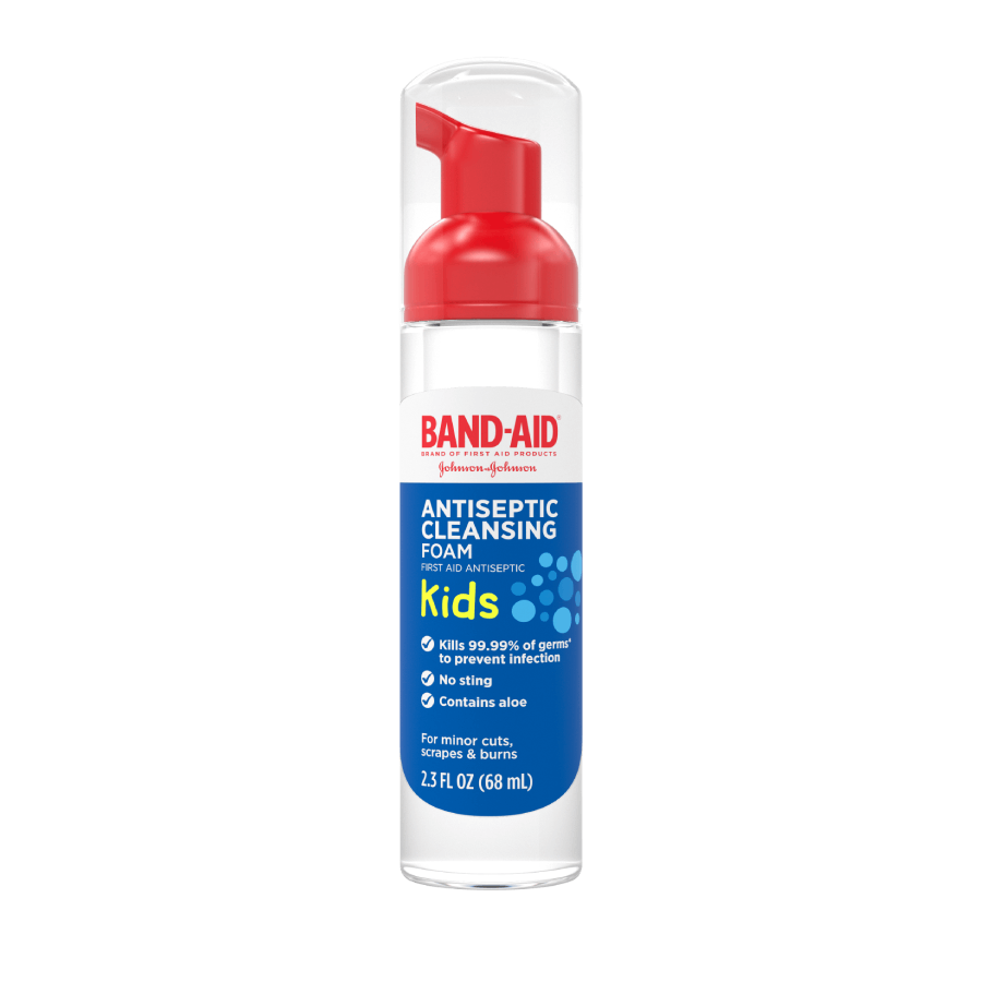 BAND-AID® Brand Antiseptic Cleansing Liquid Kids Foam image 1