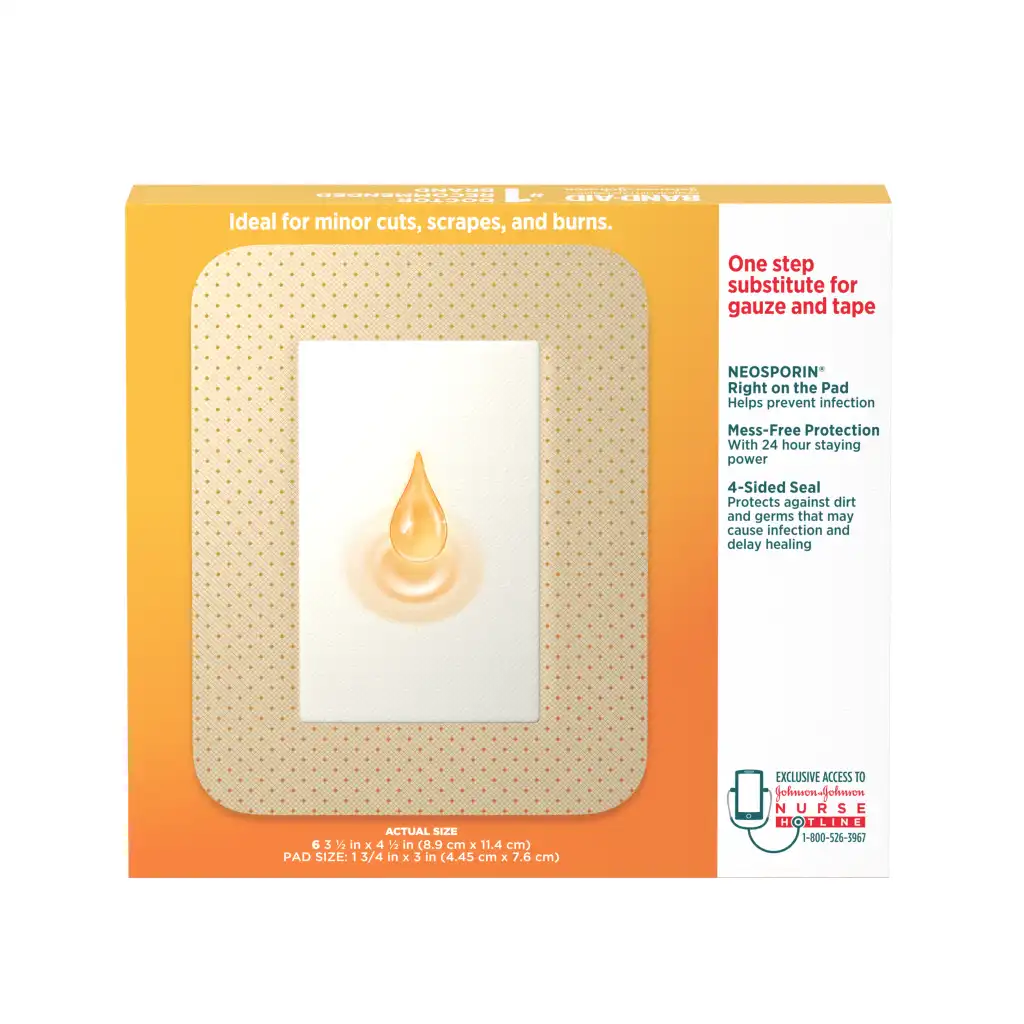 BAND-AID® Brand INFECTION DEFENSE™ Large Antibiotic Wound Covers image 4