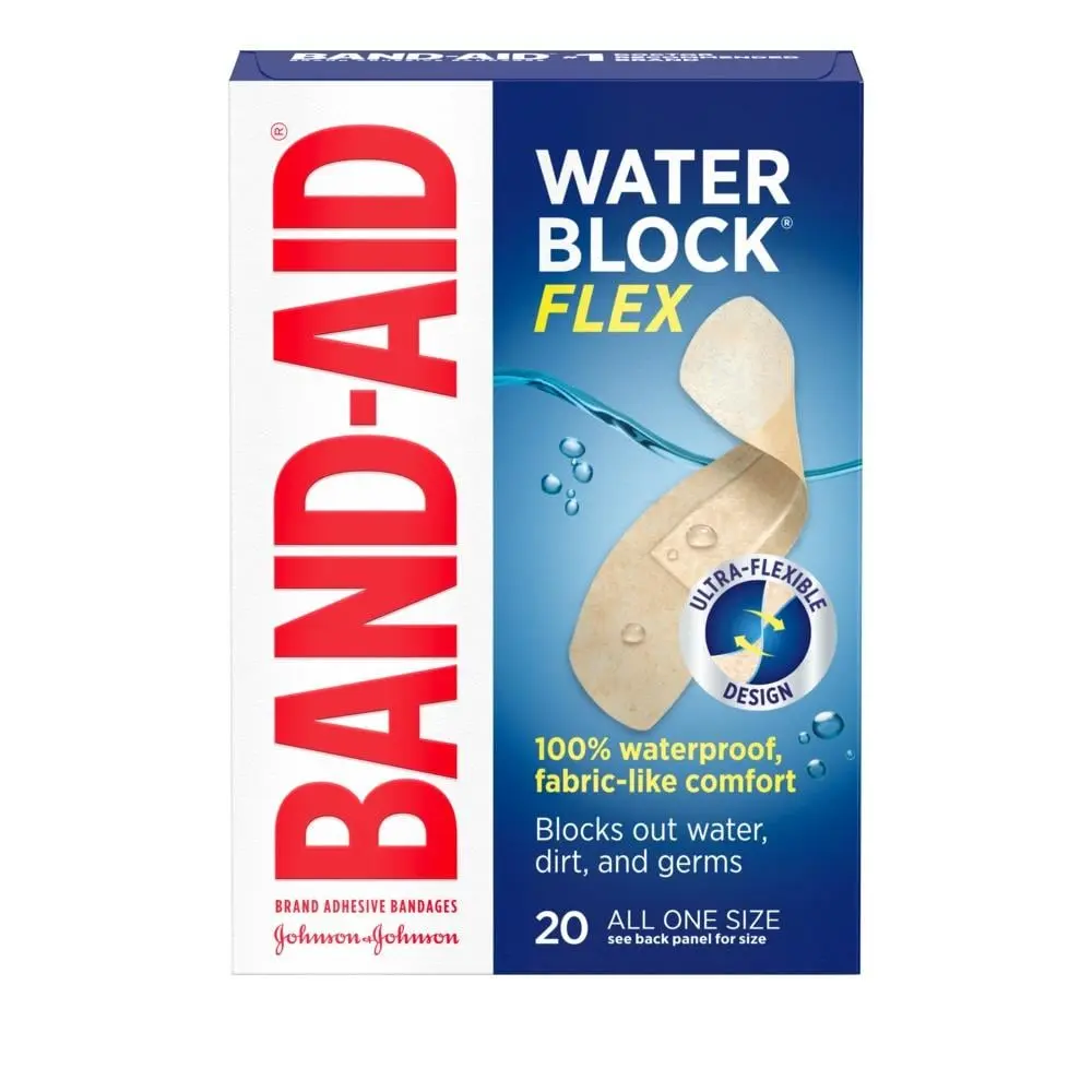 BAND-AID® BRAND WATER BLOCK® FLEX Waterproof ADHESIVE BANDAGES image 1