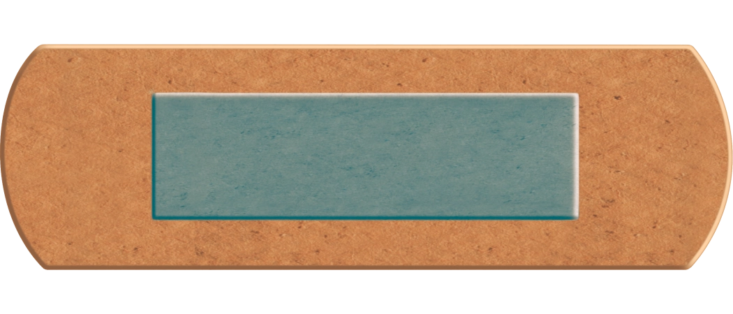 Fabric-like waterproof bandage with 100% hydrocolloid pad