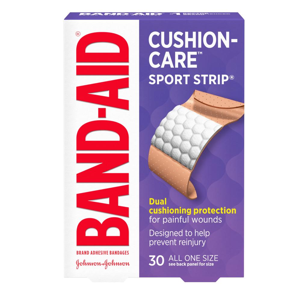 CUSHION-CARE™ SPORT STRIP® Adhesive Cushioned Bandages, 30 Ct