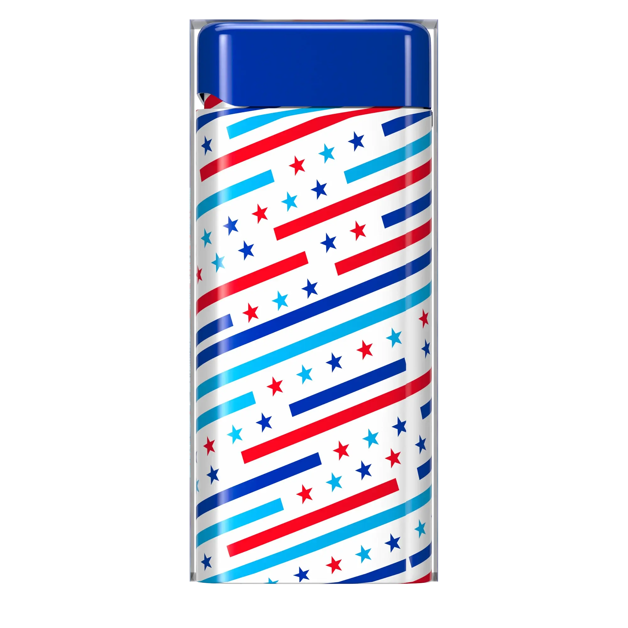 Side pack shot of BAND-AID® Brand Flexible Fabric Stars n Stripes Tin 45ct