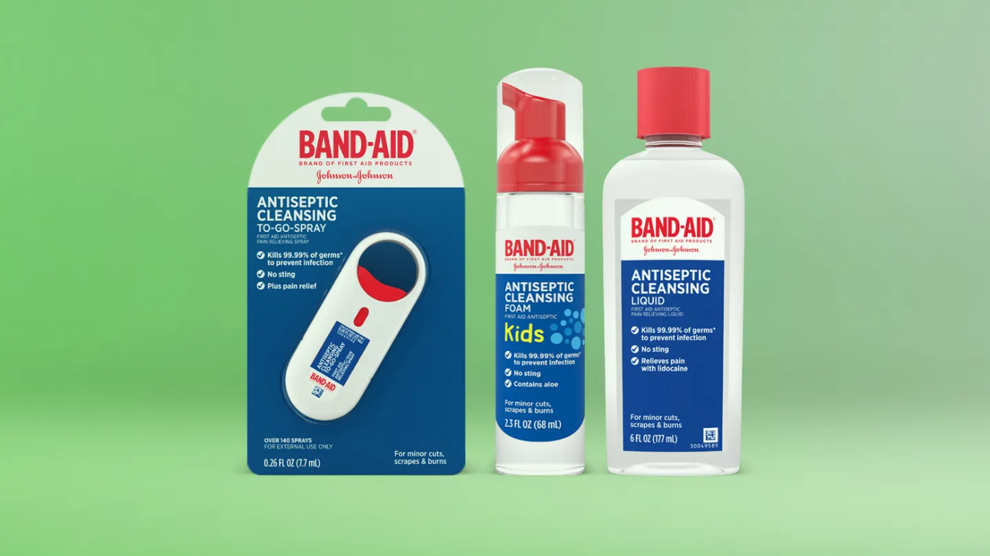 Assortment of Band-Aid® Brand Wound Washes and Antiseptic Products