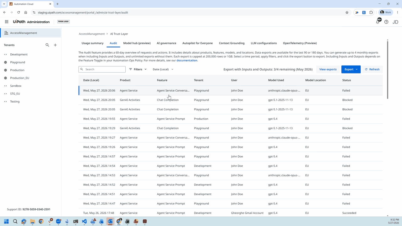 AI Trust Layer: audit and PII