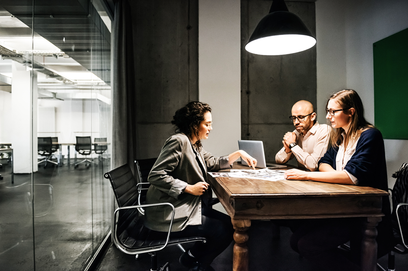 group of people around a table