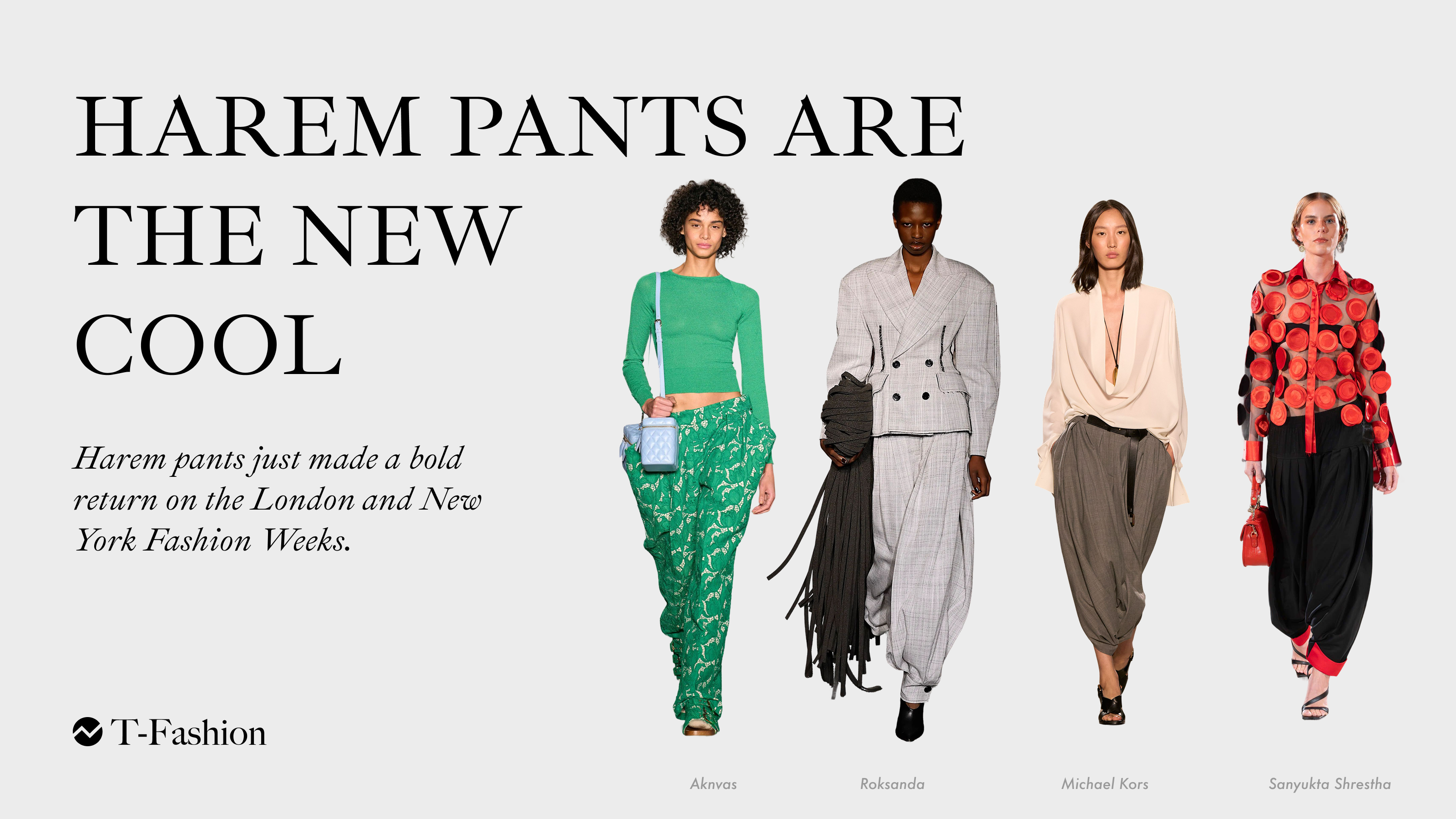 Featured image for article: What is Harem Pants Trend? Who’s Driving the Harem Pants Trend in SS'26 Fashion Weeks? 