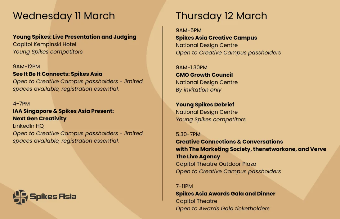 Spikes Asia 2026 event overview