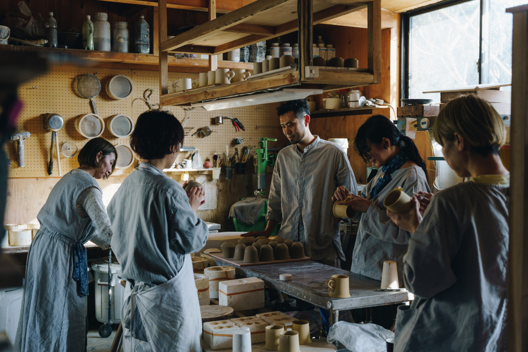 upcyclelino×ONE KILN ASHワークカシュクールワンピース UpcycleLino × ONE KILN | UpcycleLino